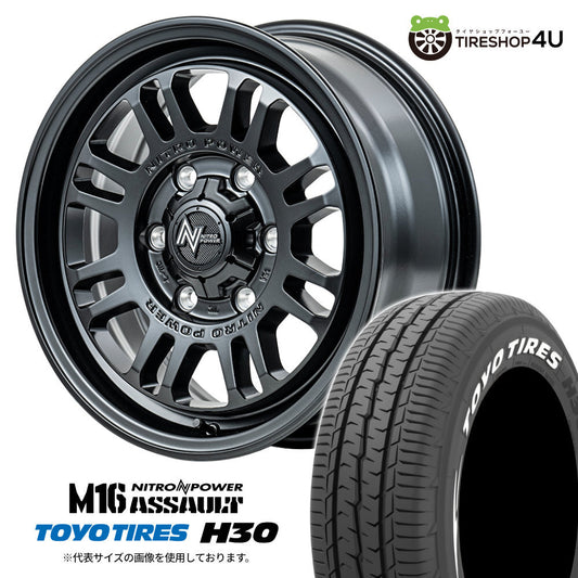 NITRO POWER M16 ASSAULT 15x6.0J 6/139.7 +33 TOYO H30 195/80R15 White Letter [c1168527838]