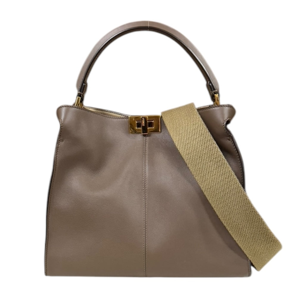 Fendi 8BN310 Shoulder Bag Leather Brown Ladies [u1179525486]