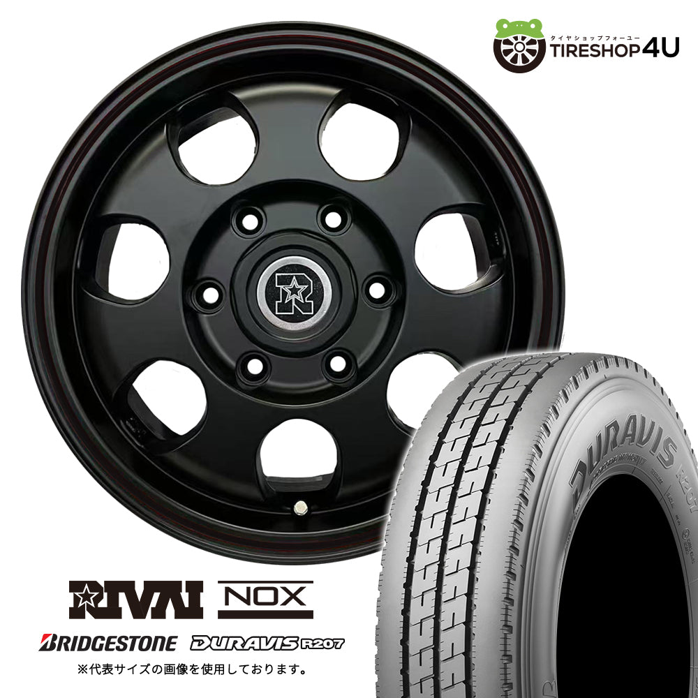 Set of 4 RIVAI NOX 15x6.0J 6/139.7+32 MBK BRIDGESTONE DURAVIS R207 185/75R15 Hiace Van Just Low HIACE [n1188981542]