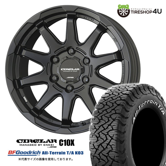 KYOHO Circular C10X 15x6.0J Wheels BFGoodrich All Terrain T/A KO3 195/80R15 for Hiace 200 Series [b1190410278]