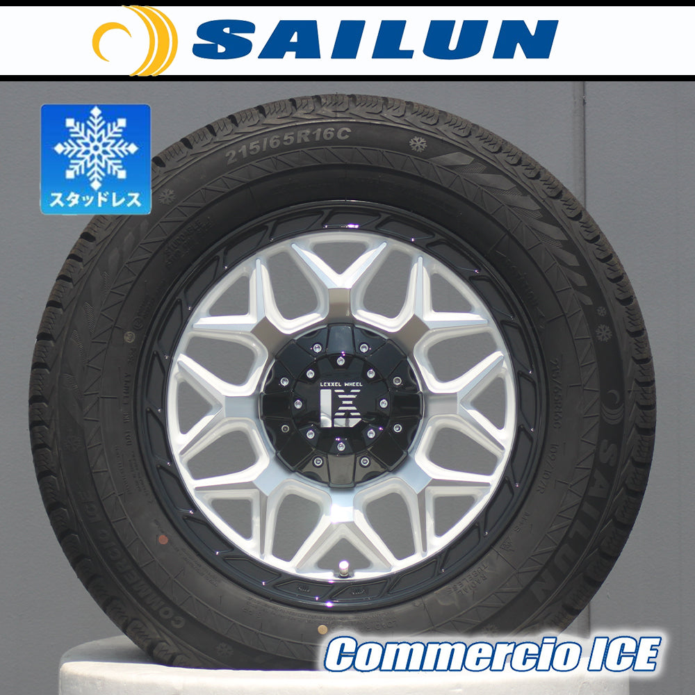 [Car model] Hiace 200 series Regius Ace | 2024 studless SAILUN Commercio ICE 215/65R16 16 inch InFerno 4-piece set Vehicle inspection compatible [s1197102943]
