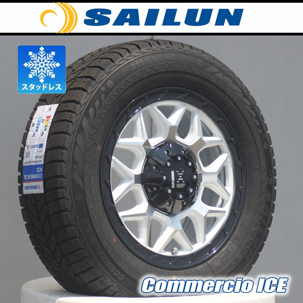 [Car model] Hiace 200 series Regius Ace | 2024 studless SAILUN Commercio ICE 215/65R16 16 inch InFerno 4-piece set Vehicle inspection compatible [s1197102943]