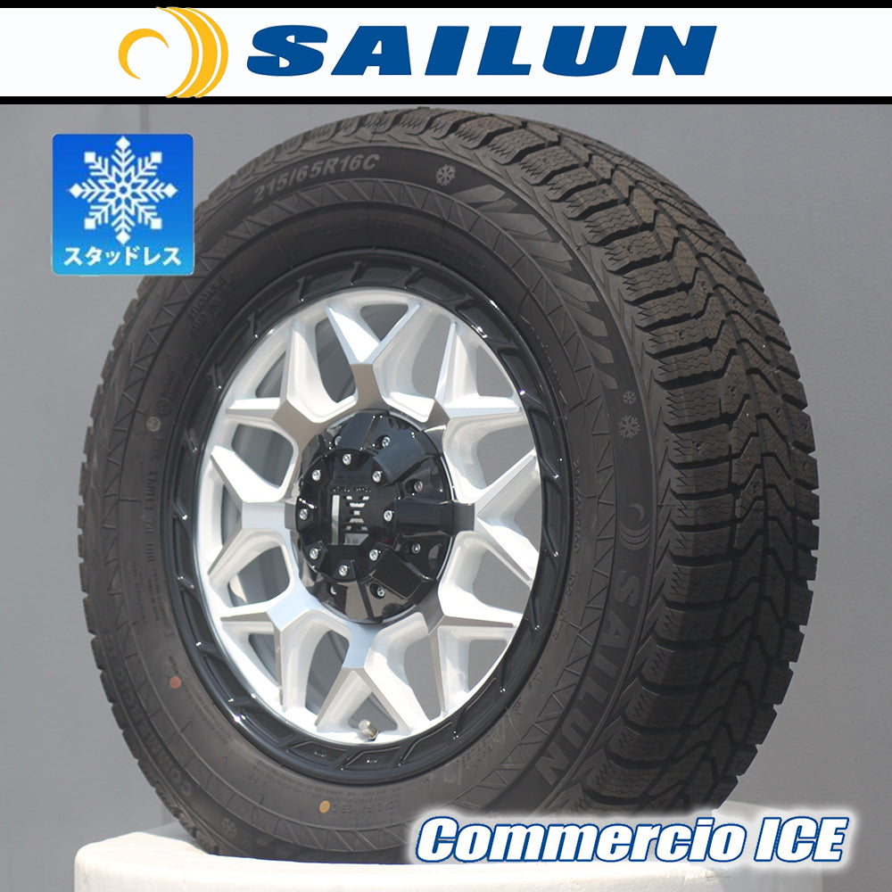 [Car model] Hiace 200 series Regius Ace | 2024 studless SAILUN Commercio ICE 215/65R16 16 inch InFerno 4-piece set Vehicle inspection compatible [s1197102943]