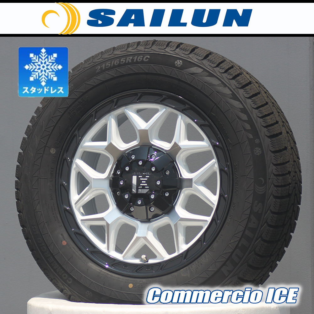 [Car model] Hiace 200 series | Studless 2024 SAILUN Commercio ICE 215/65R16 16 inch InFerno tire wheel set of 4 Vehicle inspection compatible [j1197103732]