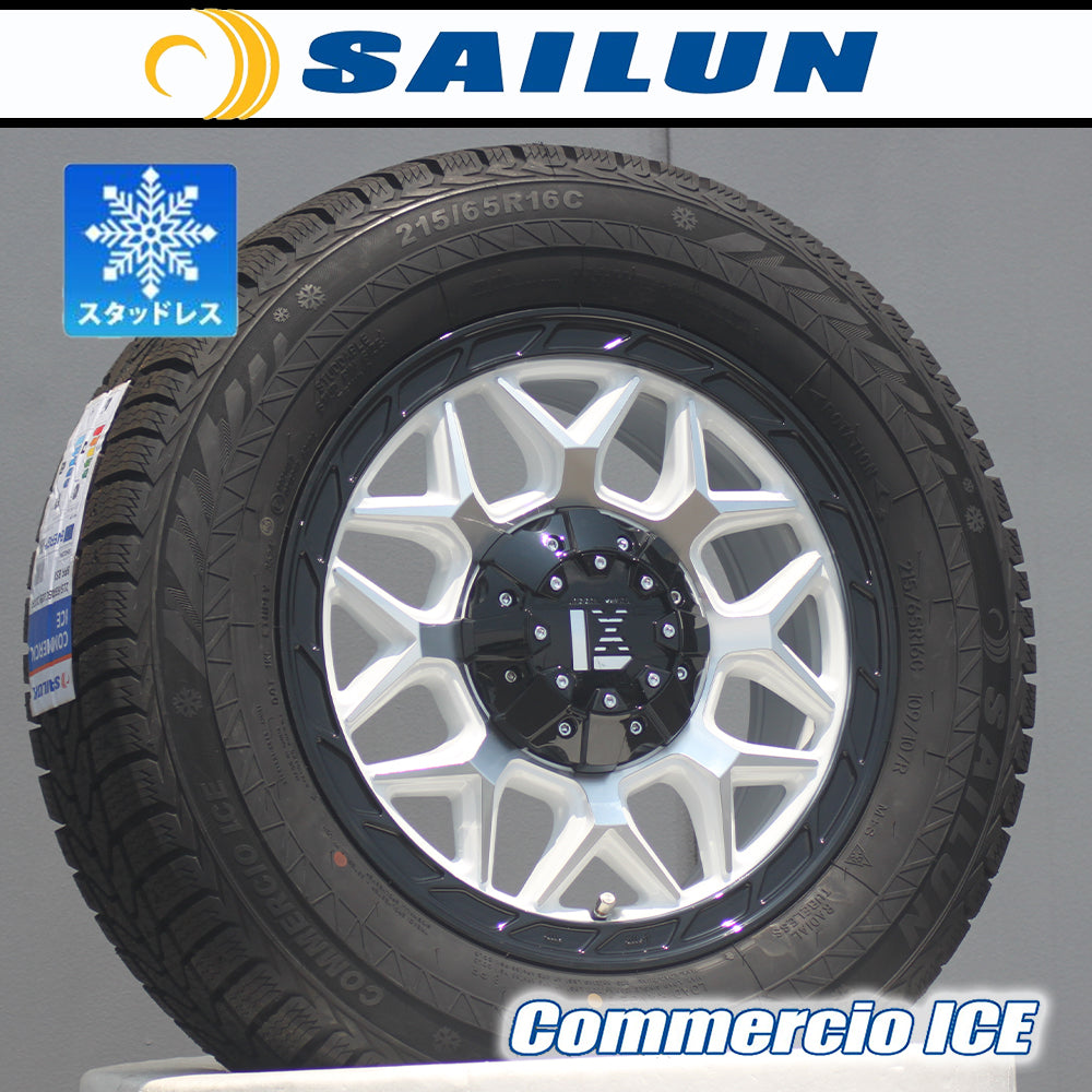 [Car model] Hiace 200 series | Studless 2024 SAILUN Commercio ICE 215/65R16 16 inch InFerno tire wheel set of 4 Vehicle inspection compatible [j1197103732]