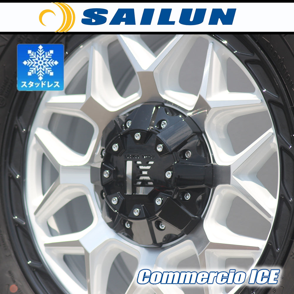 [Car model] Hiace 200 series | Studless 2024 SAILUN Commercio ICE 215/65R16 16 inch InFerno tire wheel set of 4 Vehicle inspection compatible [j1197103732]