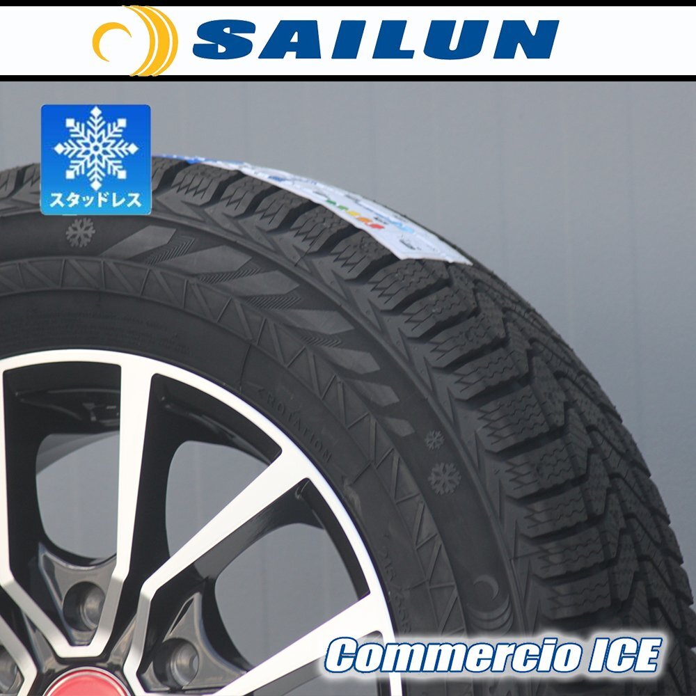 [Car model] 200 series Hiace | 4 new studless tires and wheels SAILUN Commercio ICE 215/65R16 16 inch Vehicle inspection compatible 2024 Zerobreak [j1200534463]