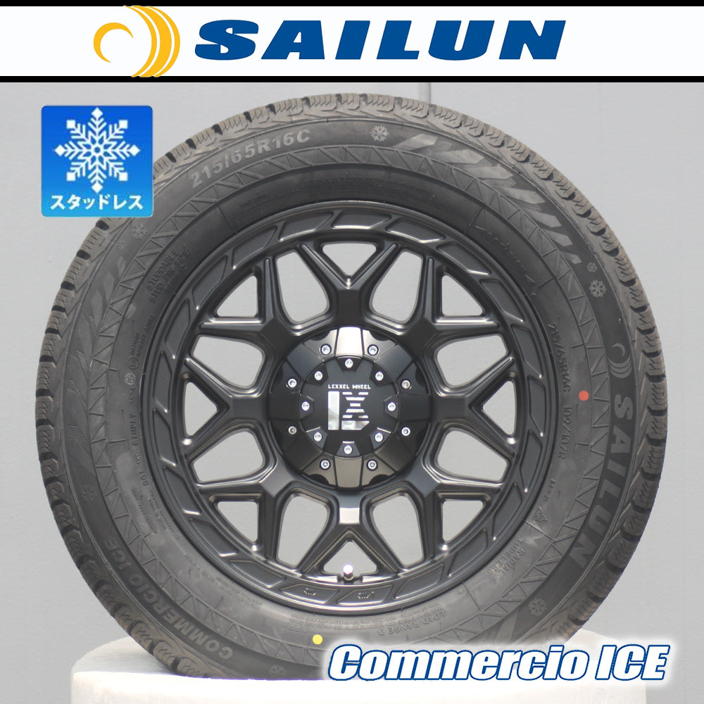 Bargain items available now! [Car model] Hiace 200 series HIACE｜2024 studless tire SAILUN Commercio ICE 215/65R16 16 inch LEXXEL InFerno [e1200674655]