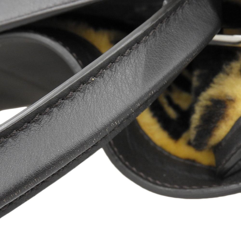 Fendi 8BN304 Handbag Leather Dark Brown [r1203394147]