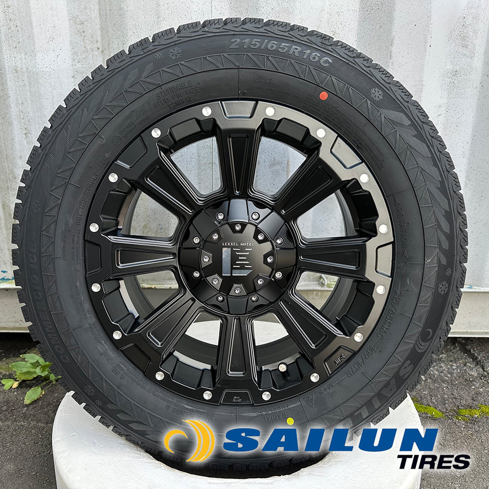 2024 ready-to-delivery HIACE exclusive studless tire wheel 16 inch SAILUN COMMRECIO ICE 215/65R16 set of 4 DeathRock [o1205495749]