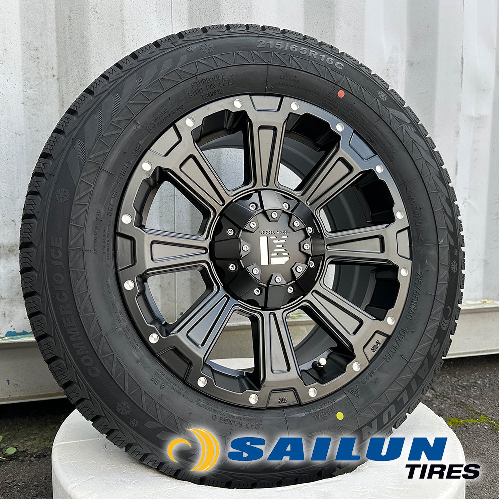 2024 ready-to-delivery HIACE exclusive studless tire wheel 16 inch SAILUN COMMRECIO ICE 215/65R16 set of 4 DeathRock [o1205495749]