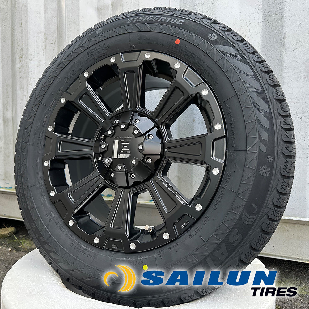 2024 ready-to-delivery HIACE exclusive studless tire wheel 16 inch SAILUN COMMRECIO ICE 215/65R16 set of 4 DeathRock [o1205495749]