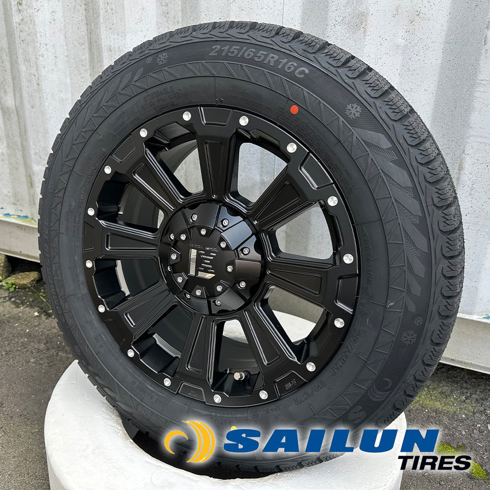 2024 ready-to-delivery HIACE exclusive studless tire wheel 16 inch SAILUN COMMRECIO ICE 215/65R16 set of 4 DeathRock [o1205495749]