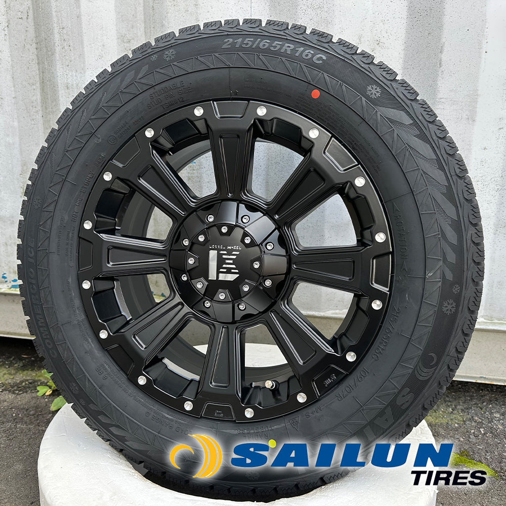 2024 ready-to-delivery HIACE exclusive studless tire wheel 16 inch SAILUN COMMRECIO ICE 215/65R16 set of 4 DeathRock [o1205495749]