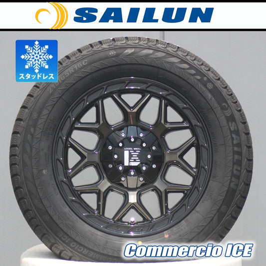 [Car model] Hiace 200 series | 2024 studless siren 215/65R16 16-inch tires and wheels 4 new LEXXEL InFerno vehicle inspection compatible [p1205500764]