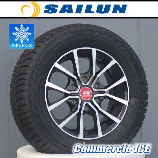 [Car model] 200 series Hiace | 2024 studless tire wheel SAILUN Commercio ICE 215/65R16 16 inch new set of 4 vehicle inspection compatible [q1205494816]