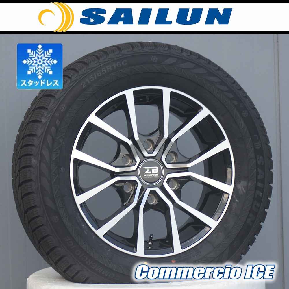 [Studless] 200 Series Hiace Vehicle Inspection Compatible SAILUN Commercio ICE 215/65R16 16 Inch Tire Wheel New Set of 4 *Made in 2024 [s1205494376]