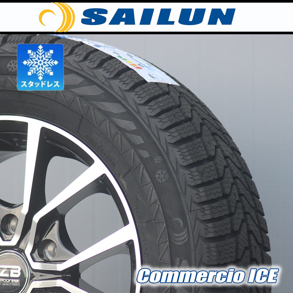[Studless] 200 Series Hiace Vehicle Inspection Compatible SAILUN Commercio ICE 215/65R16 16 Inch Tire Wheel New Set of 4 *Made in 2024 [s1205494376]