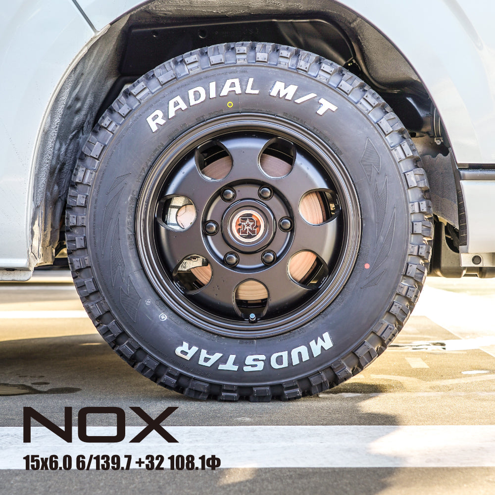 2024-2025 Studless Set of 4 Levi Knox NOX 15x6.0J 6/139.7+32 MBK Bridgestone VL10 195/80R15 Regius Ace HIACE [m1205643148]
