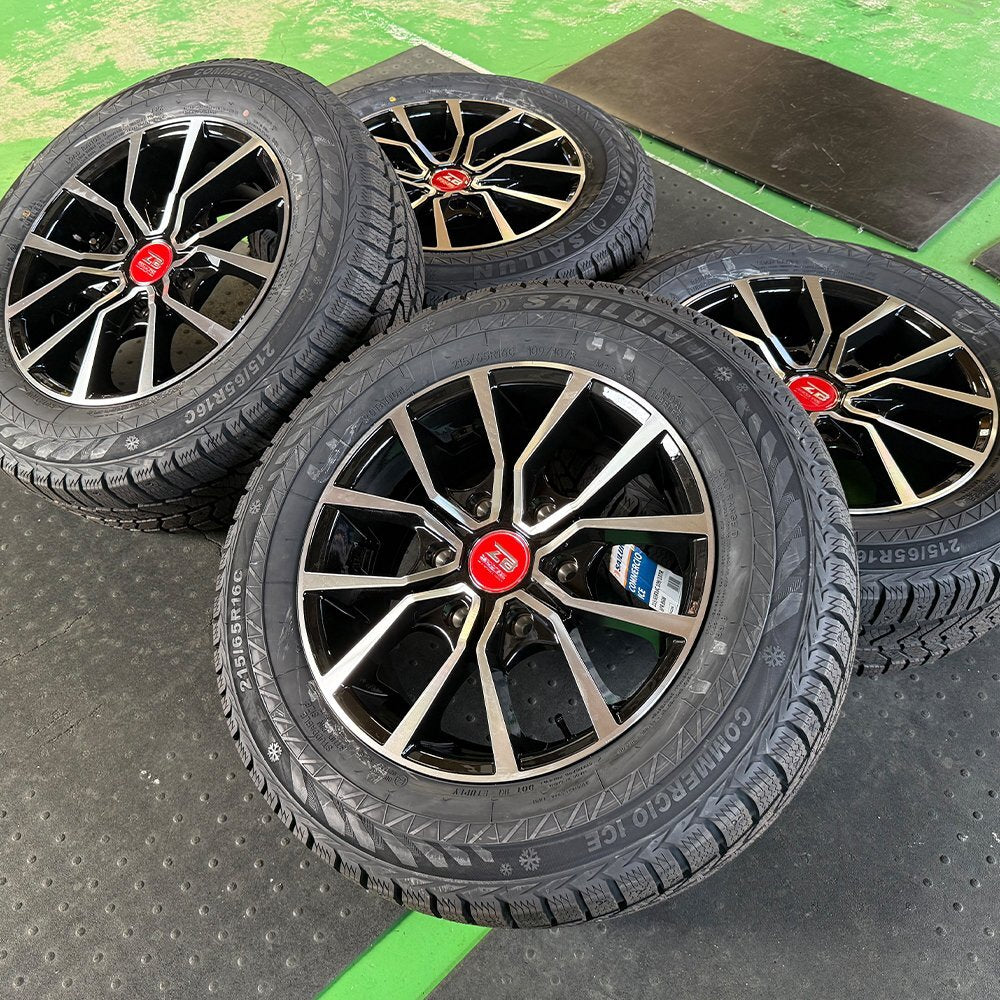 Immediate delivery [transparent/damaged item] Studless 200 series Hiace 4 new tires wheels winter SAILUN 215/65R16 16 inch Zerobreak FORCE Made in 2024 [1205780183]