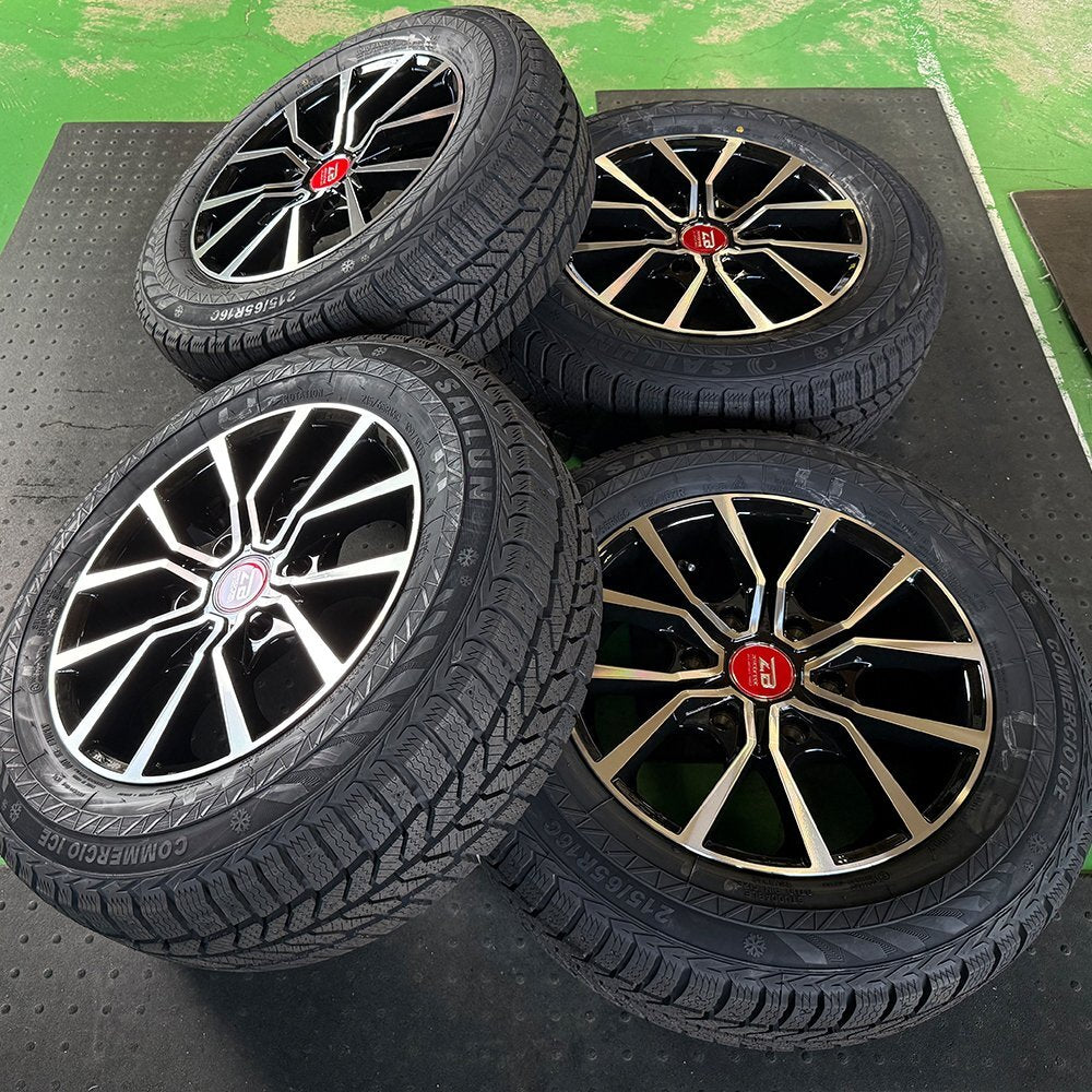 Immediate delivery [transparent/damaged item] Studless 200 series Hiace 4 new tires wheels winter SAILUN 215/65R16 16 inch Zerobreak FORCE Made in 2024 [1205780183]