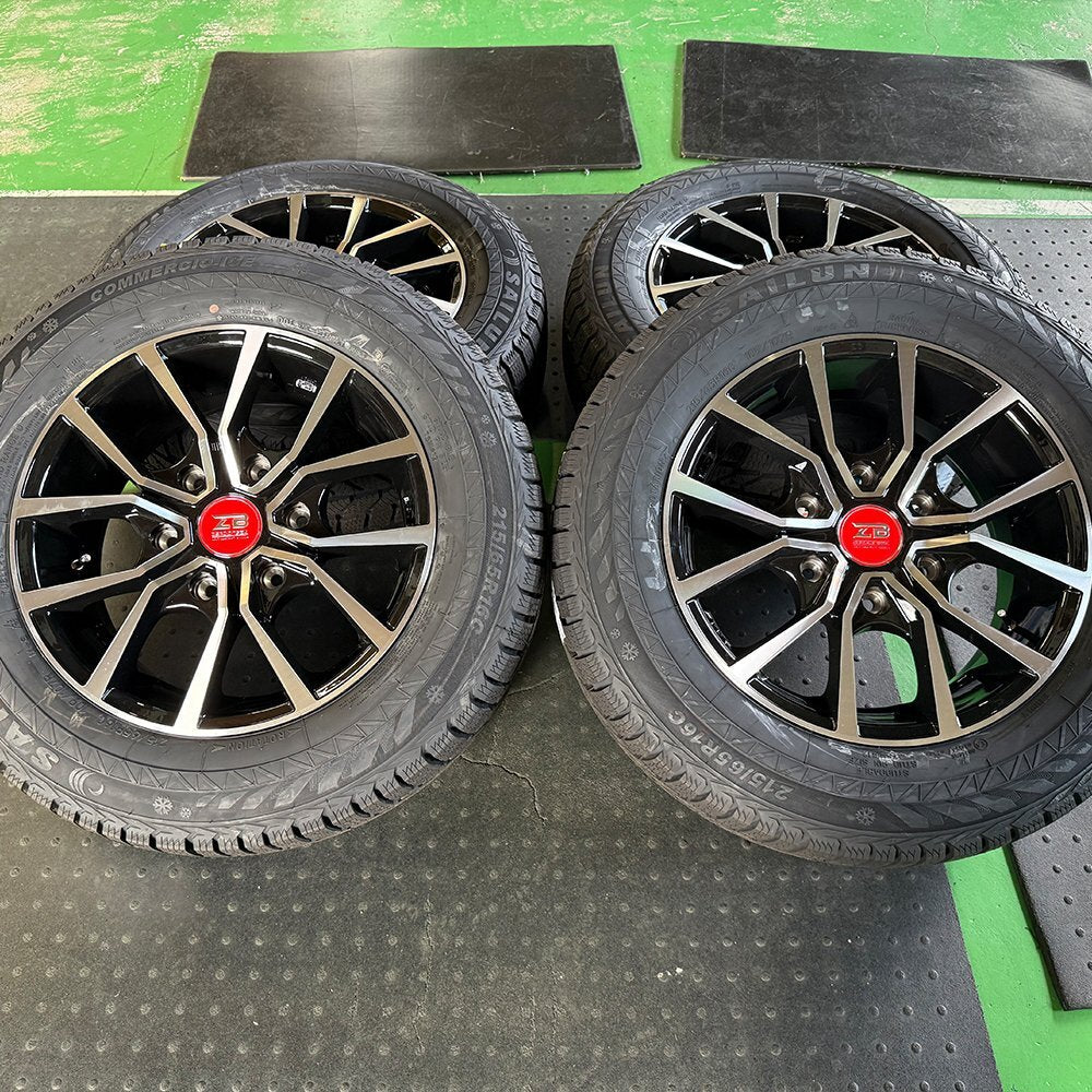 Immediate delivery [transparent/damaged item] Studless 200 series Hiace 4 new tires wheels winter SAILUN 215/65R16 16 inch Zerobreak FORCE Made in 2024 [1205780183]