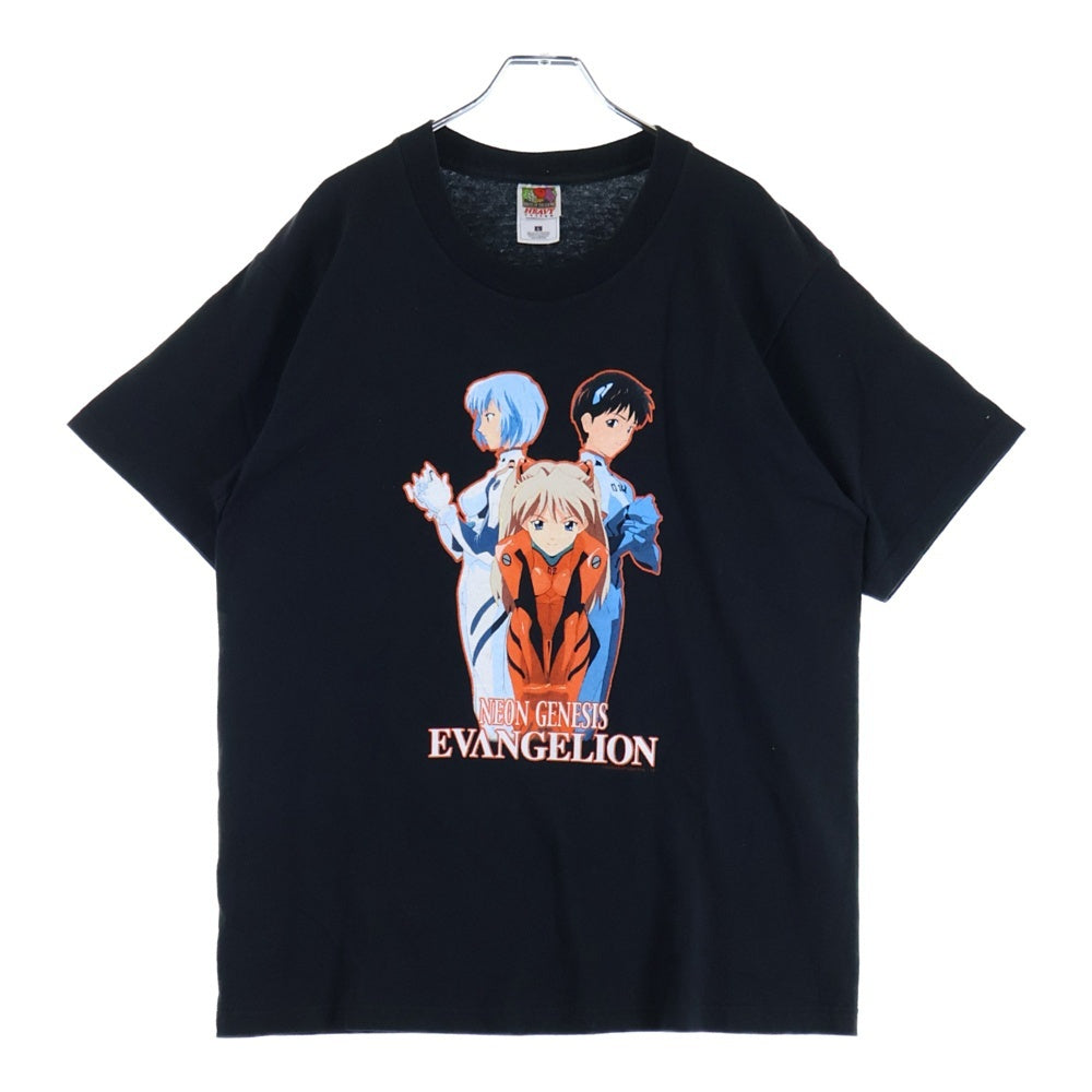 Neon Genesis Evangelion Vintage Print Short Sleeve T-Shirt Black [q1206075269]