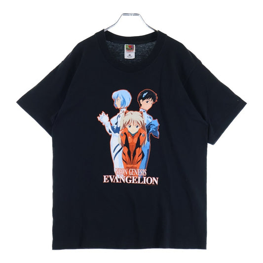 Neon Genesis Evangelion Vintage Print Short Sleeve T-Shirt Black [q1206075269]