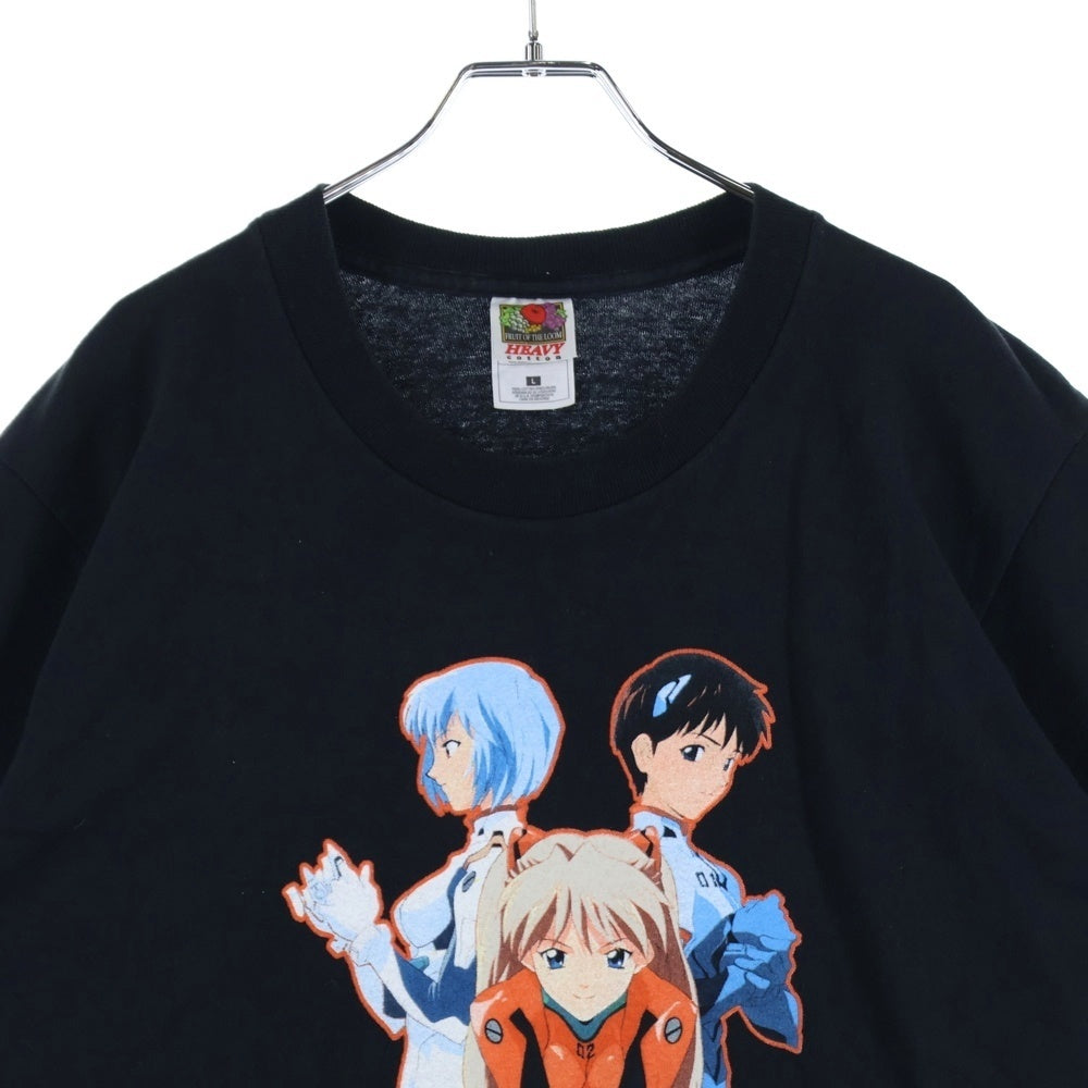 Neon Genesis Evangelion Vintage Print Short Sleeve T-Shirt Black [q1206075269]