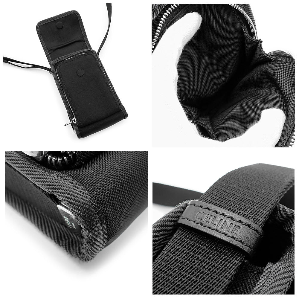CELINE 10K032EIY Phone Pouch Shoulder Bag Nylon Black [e1209163021]