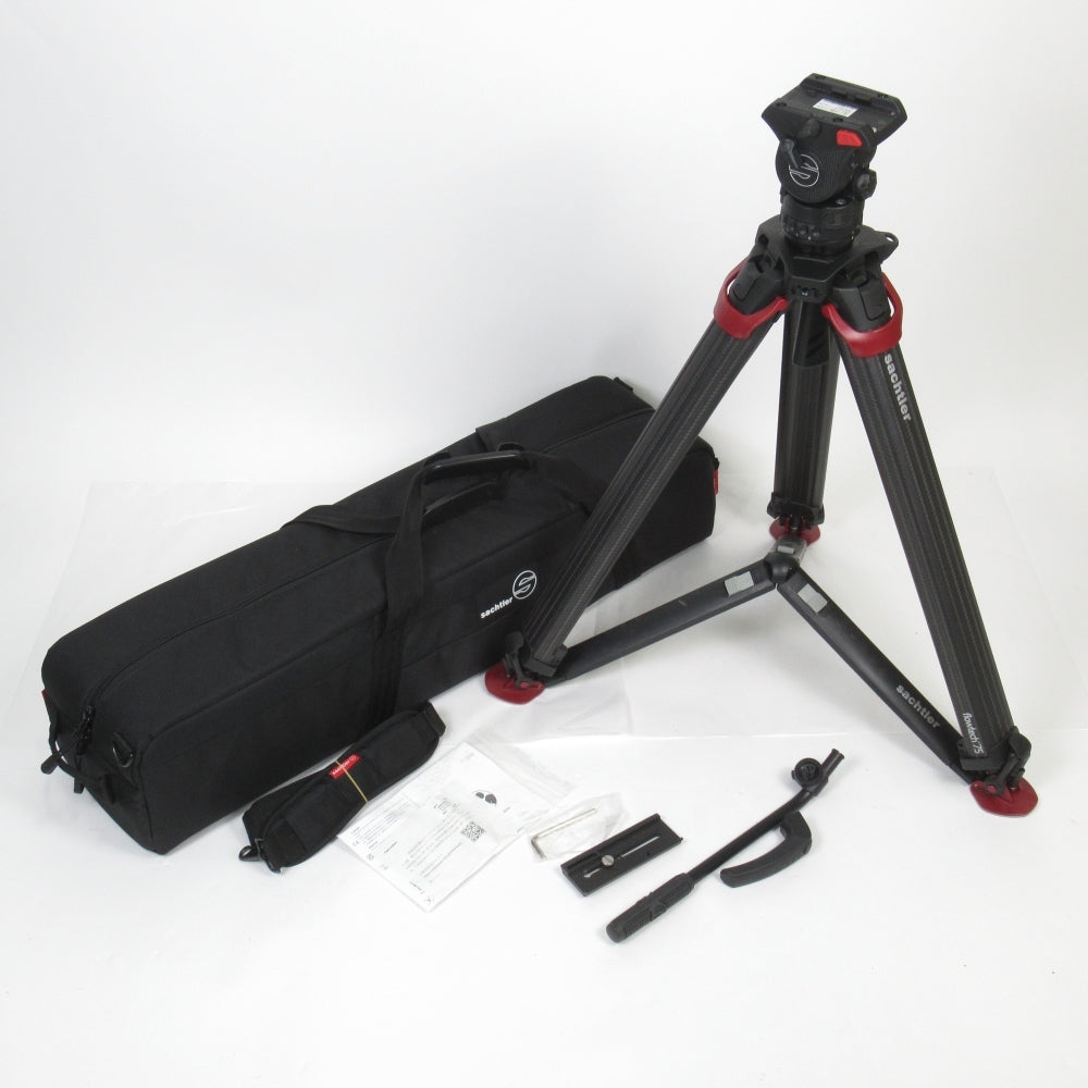 Sachtler ace XL Tripod Head + Flowtech 75 Carbon Tripod Set with Soft Case [m1209980557]