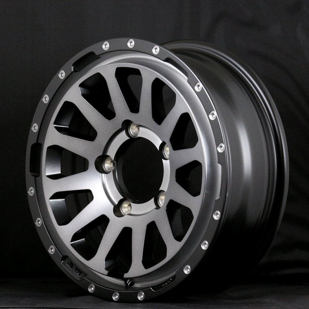 MUD-ZEUS 16 inch 5.5J +20 Light Black Coat DUNLOP GRANDTREK PT5 175/80R16 91S [p1211583321]