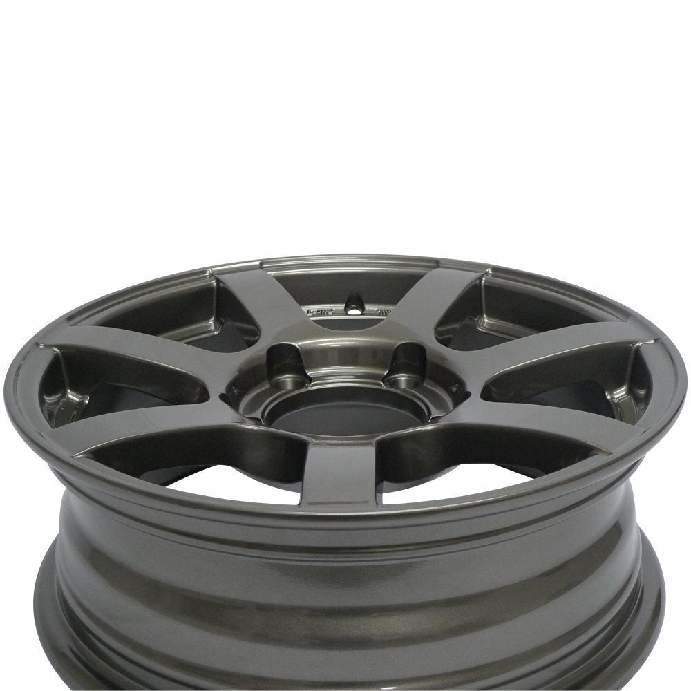 MUD-S7 16 inch 5.5J +20 Gunmetal Wheels & DUNLOP GRANDTREK PT5 225/70R16 103H Tires [g1211582117]