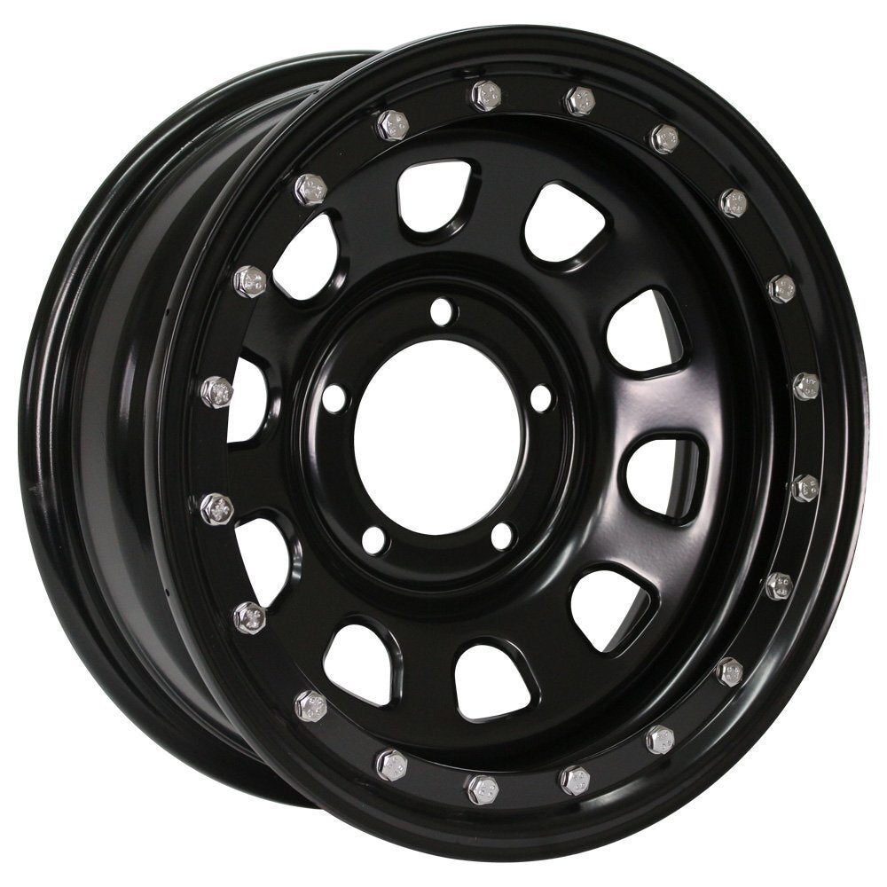 Matsudoya Eldest Son Iron Man 6.0J -20 Black Wheel + DUNLOP GRANDTREK PT5 175/80R16 91S Tire Set of 4 [d1211584824]