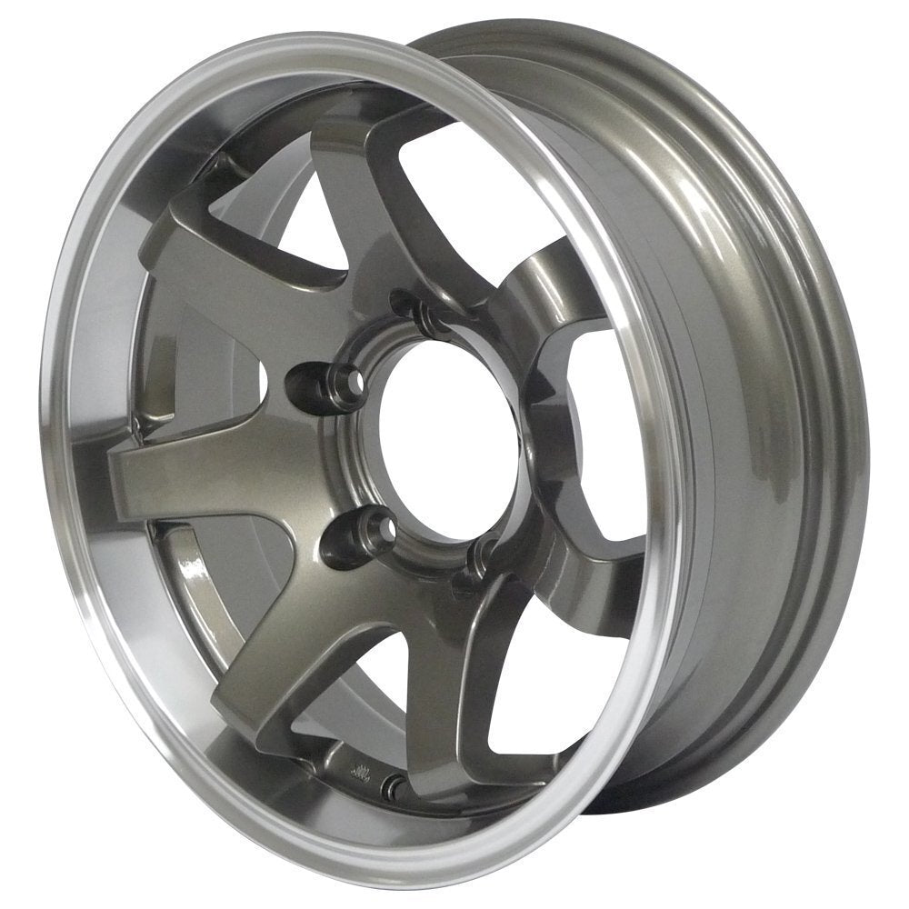 MUD-SR7 Jimny Gunmetal Wheels DUNLOP GRANDTREK AT5 Tires 175/80R16 Set of 4 [d1211584514]