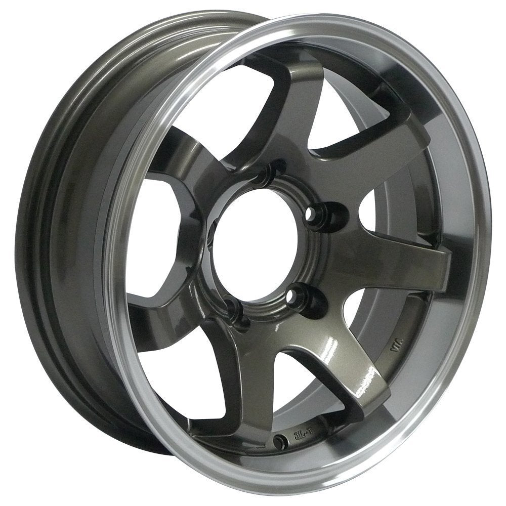 MUD-SR7 Jimny Gunmetal Wheels DUNLOP GRANDTREK AT5 Tires 175/80R16 Set of 4 [d1211584514]
