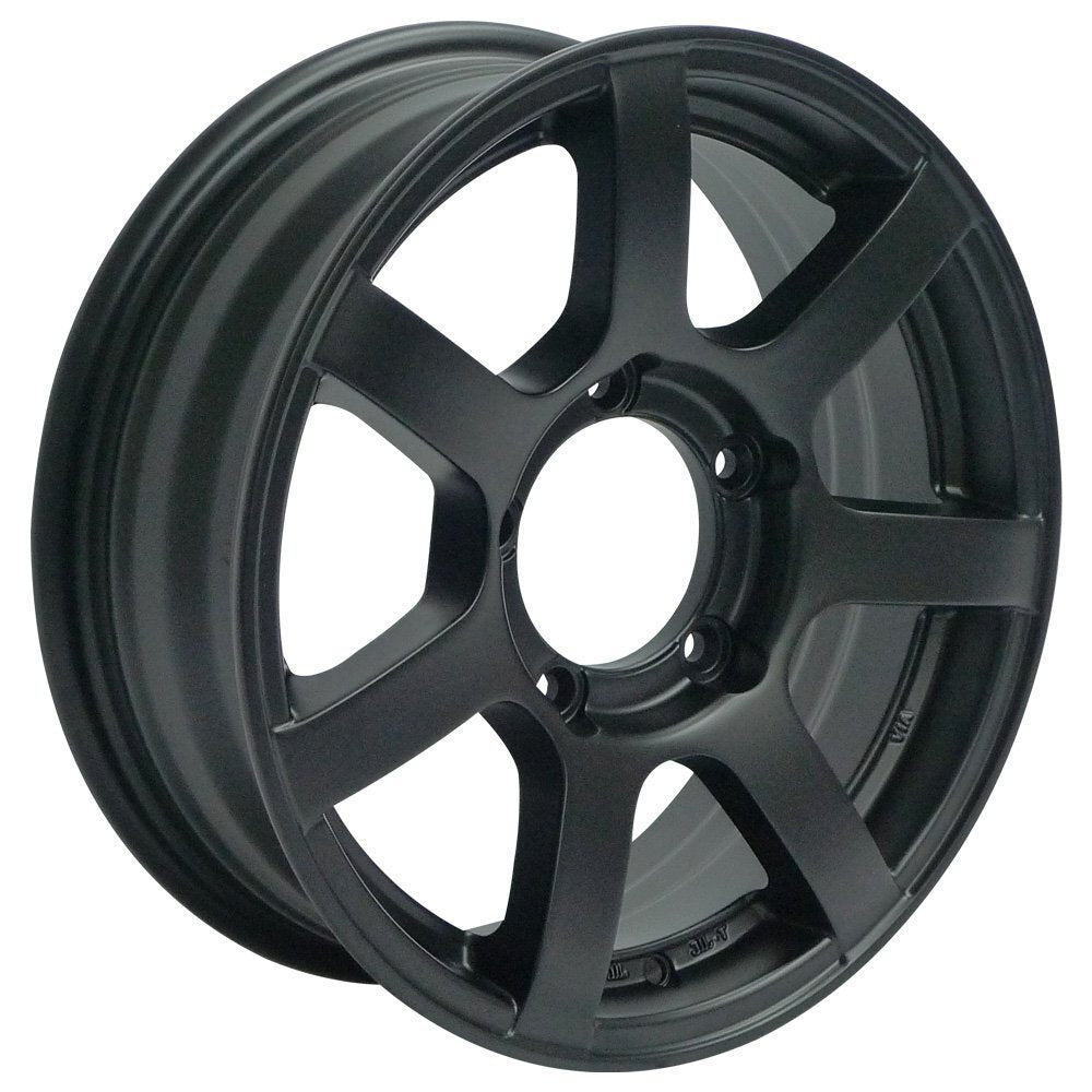 MUD-S7 16 Inch 5.5J +20 Matte Black Wheels with DUNLOP GRANDTREK PT5 225/70R16 103H Tires [s1211579099]