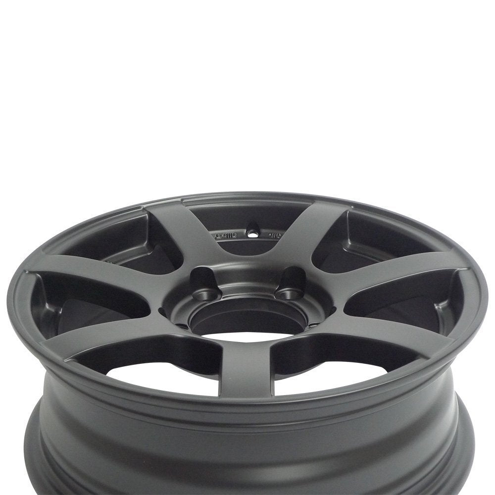 MUD-S7 16 Inch 5.5J +20 Matte Black Wheels with DUNLOP GRANDTREK PT5 225/70R16 103H Tires [s1211579099]