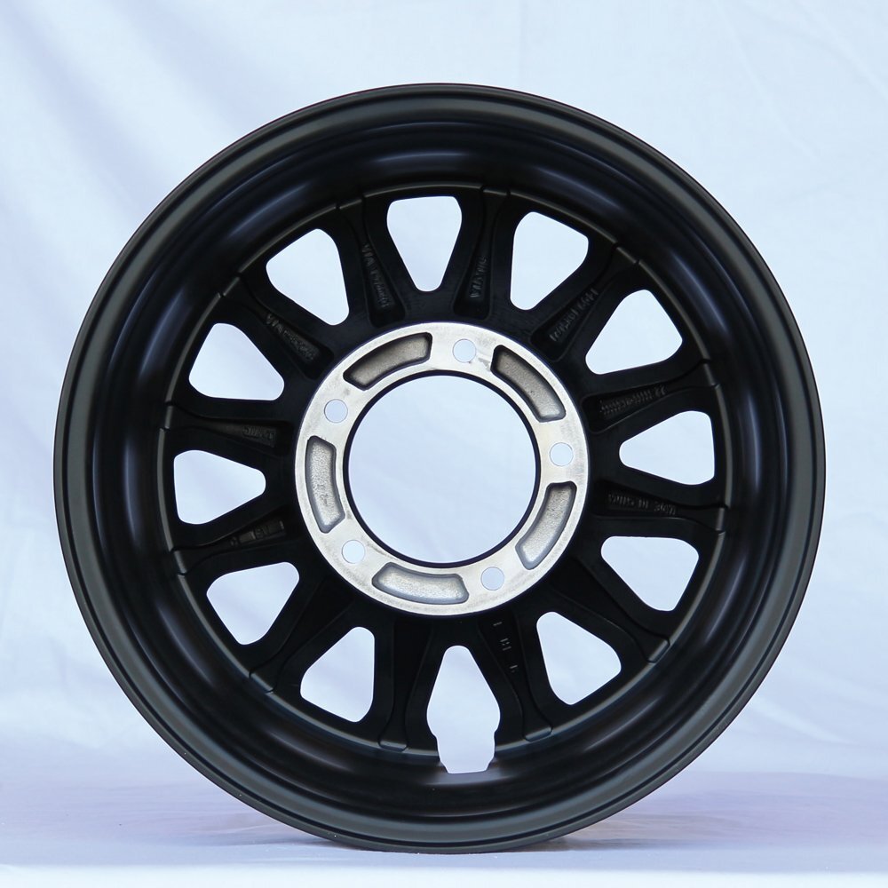 MUD-ZEUS Jimny 5.5J-20 Light Black Coat + DUNLOP GRANDTREK AT5 175/80R16 91S Set of 4 [b1211577292]