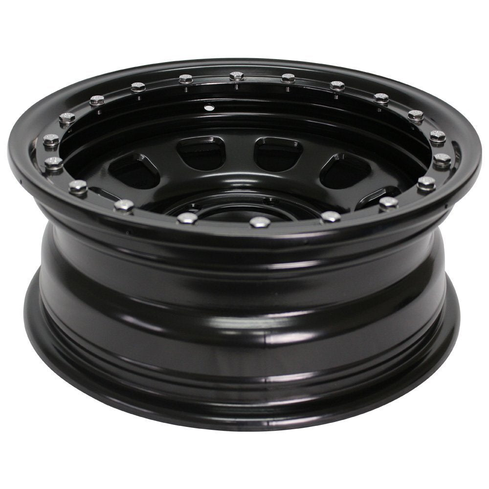 Matsudoya Eldest Son Iron Man 6.0J -20 Black Wheel + DUNLOP GRANDTREK PT5 175/80R16 91S Tire Set of 4 [d1211584824]