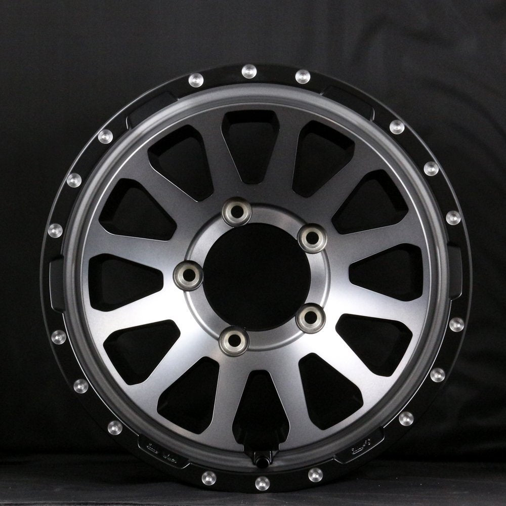 MUD-ZEUS Jimny 5.5J+20 Light Black Coat DUNLOP GRANDTREK AT5 175/80R16 91S Set of 4 [b1211586151]