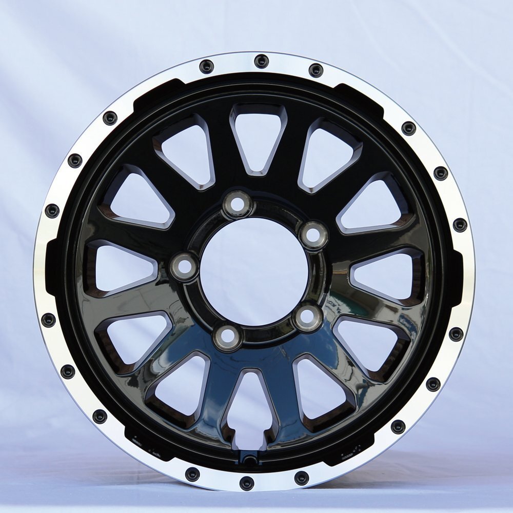 MUD-ZEUS Jimny 5.5J+20 Gloss Black DUNLOP GRANDTREK PT5 175/80R16 91S Set of 4 [x1211582780]