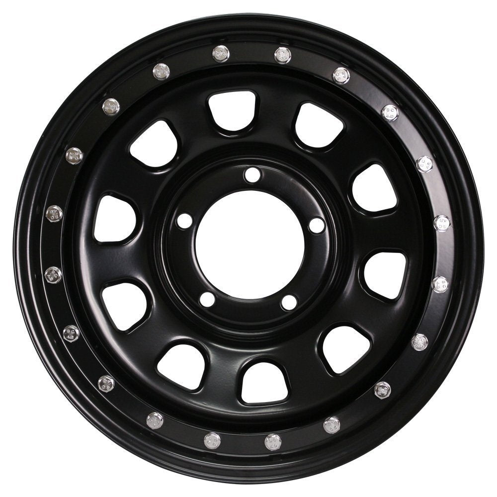 Matsudoya Eldest Son Iron Man 6.0J -20 Black Wheel + DUNLOP GRANDTREK PT5 175/80R16 91S Tire Set of 4 [d1211584824]