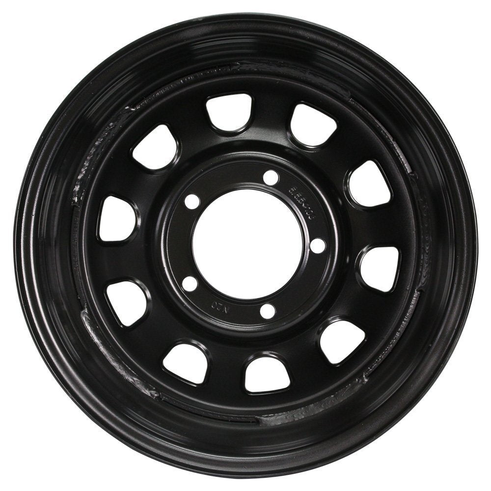 Matsudoya Eldest Son Iron Man 6.0J -20 Black Wheel + DUNLOP GRANDTREK PT5 175/80R16 91S Tire Set of 4 [d1211584824]