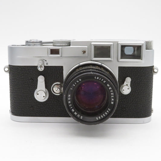 1 yen~ Leica M3 Film Camera SUMMICRON 50mm F2 LEITZ WETZLAR with case Operation confirmed 4328986 [h1211737093]