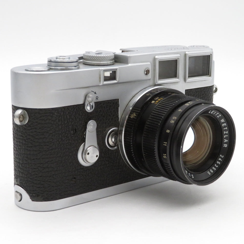 1 yen~ Leica M3 Film Camera SUMMICRON 50mm F2 LEITZ WETZLAR with case Operation confirmed 4328986 [h1211737093]
