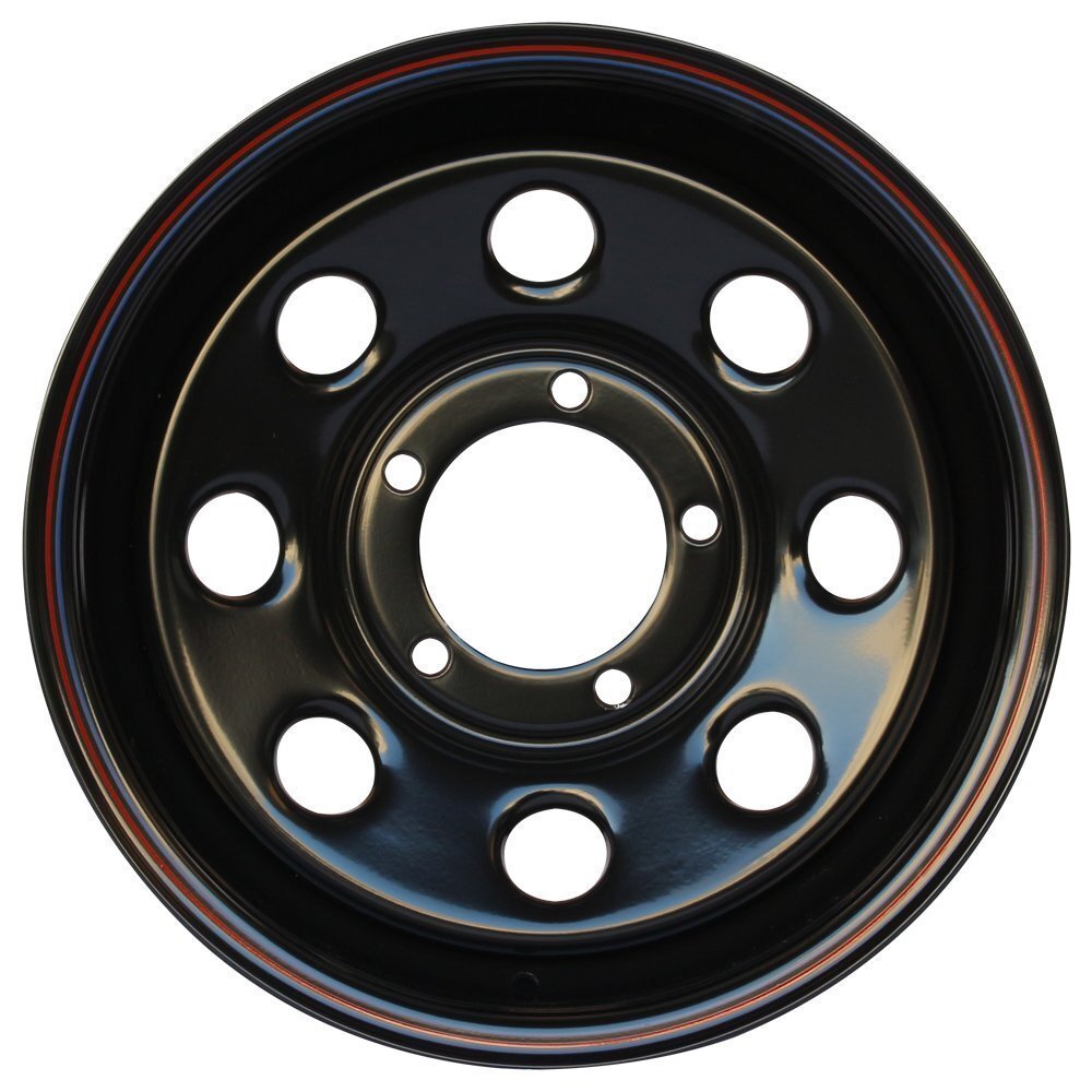 Matsudoya Third Son Tetsuhachi 6.0J -40 Black + DUNLOP GRANDTREK AT5 175/80R16 91S Set of 4 Tires [q1211888783]