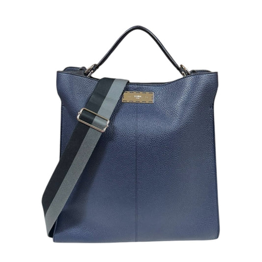 Fendi 7VA447 Tote Bag Leather Navy Men's [g1240735026]