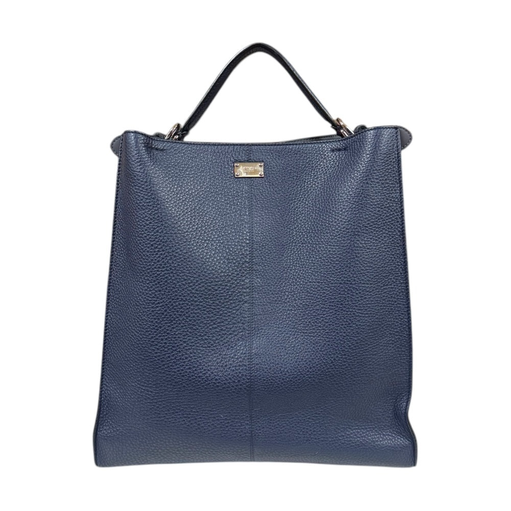 Fendi 7VA447 Tote Bag Leather Navy Men's [g1240735026]