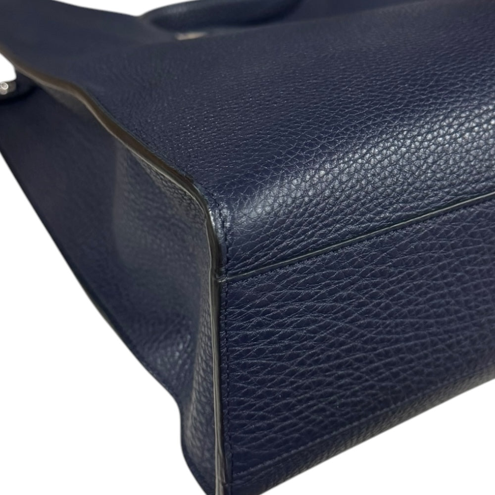 Fendi 7VA447 Tote Bag Leather Navy Men's [g1240735026]